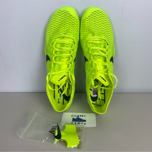 Nike Zoom Mamba V Track Spikes Shoes Volt Green DR9945-700 Men’s sz - Picture 6 of 14